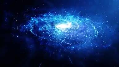 银河星空粒子特效场景LOGO演绎AE模板视频的预览图